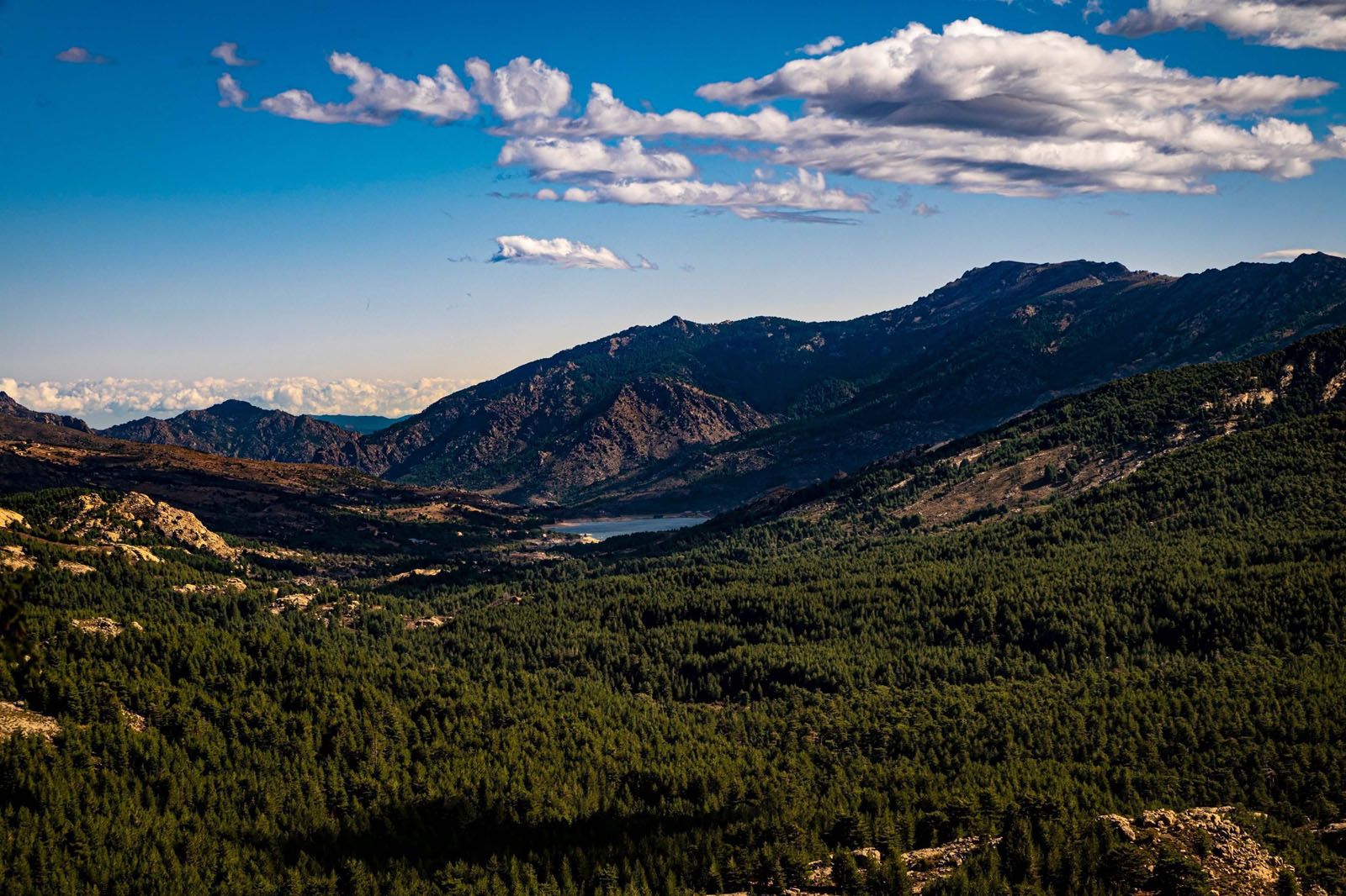 View over the Niolo valley and the lake Calacuccia, Corsica, France