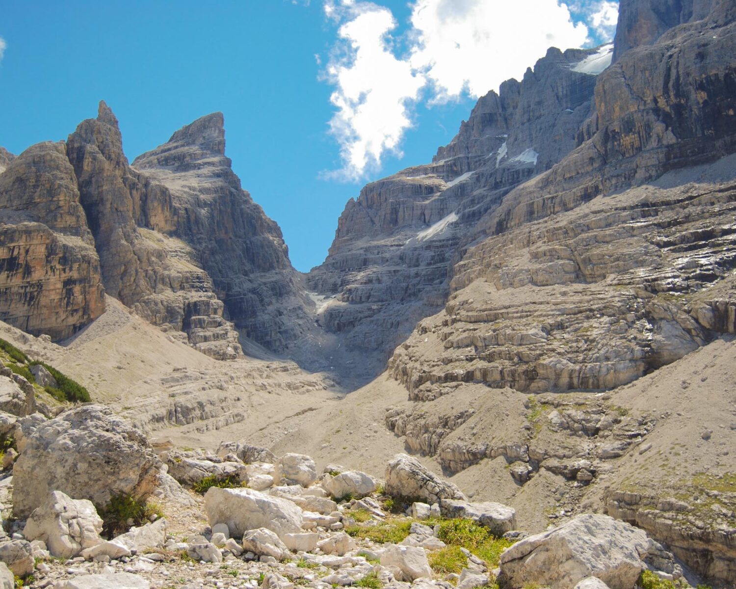 Panorama on mountains of the Dolomites side Trentino Alto Adige