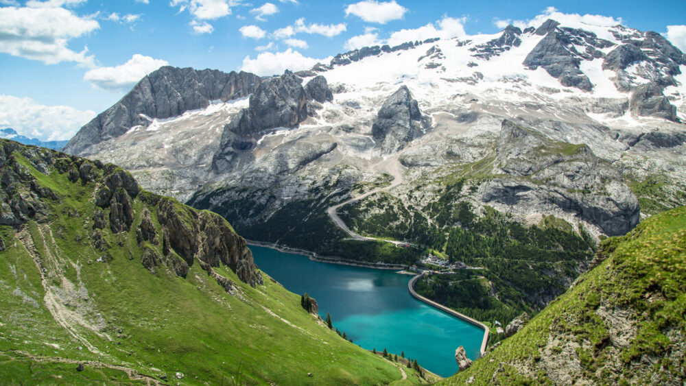 The Marmolada and Lago Fedaia - Italian Dolomites