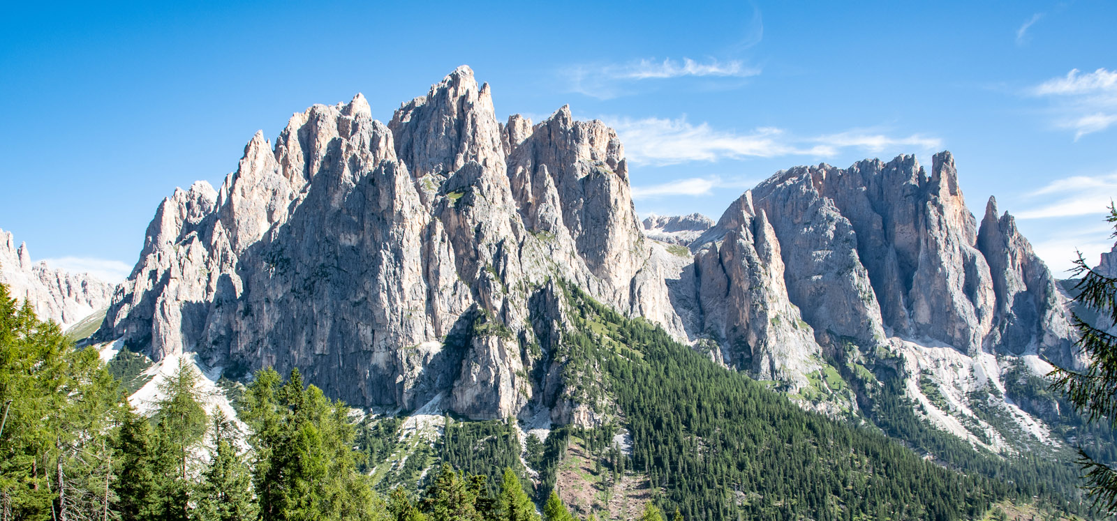 Dolomite panorama of the Catinaccio-Rosengarten group.